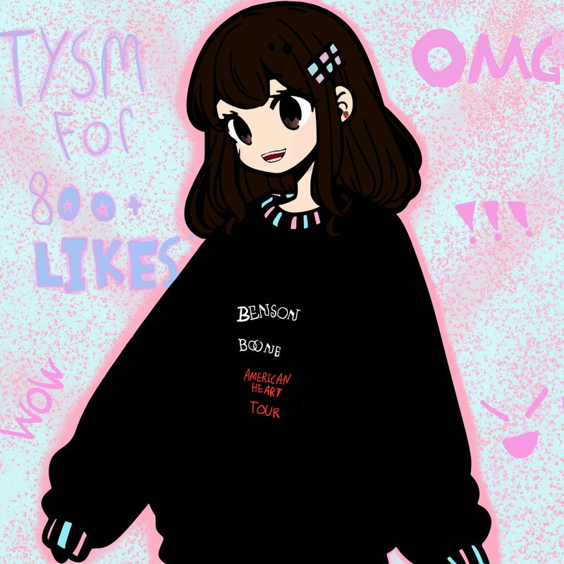 girl wearing frogging sweatshirt