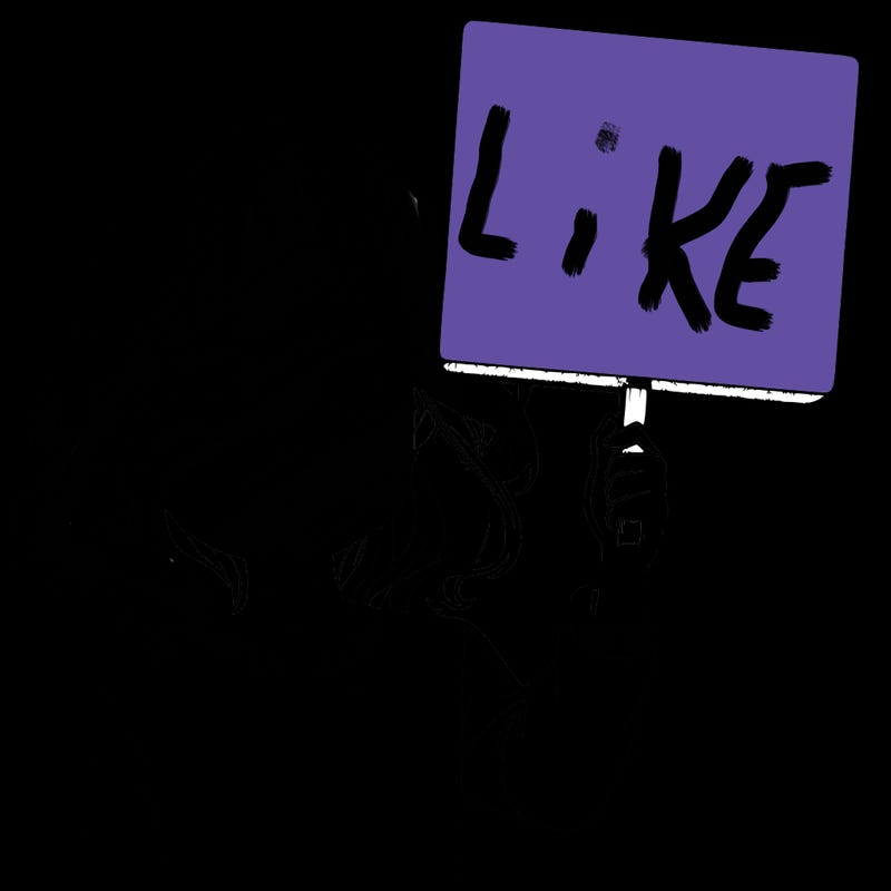 realistic girl holding up a sign