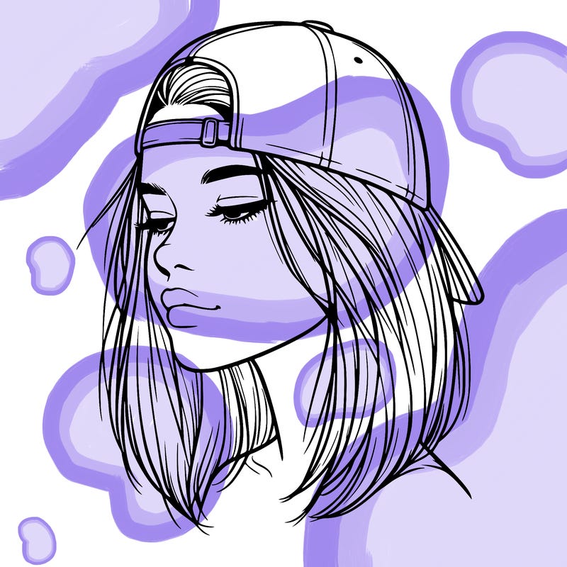 realistic  girl with a backwards hat