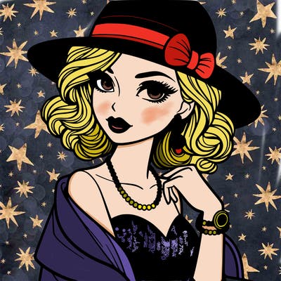 stylish evening girl