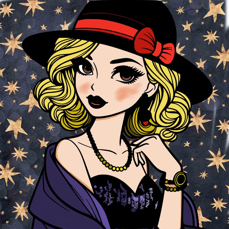 stylish evening girl