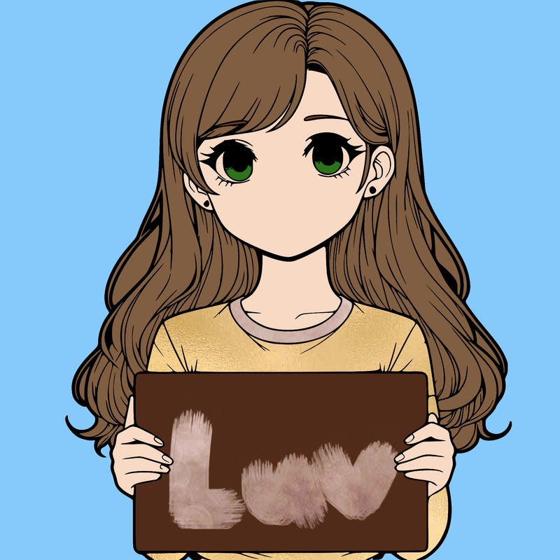 realistic girl holding a sign