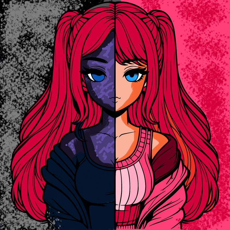 realistic girl split