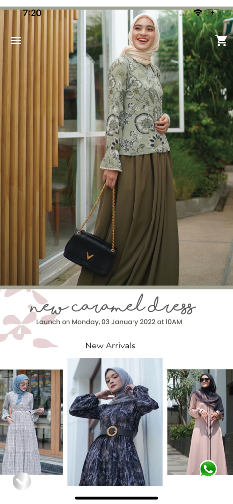 ZB - ZB app home screen featuring new arrivals of modest clothing and hijabs