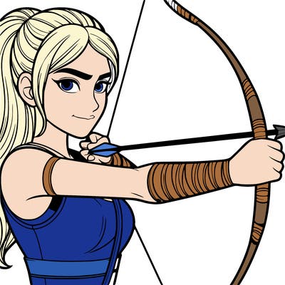 realistic female archer