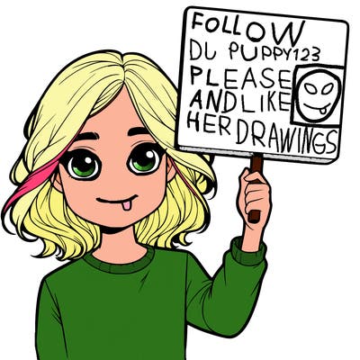realistic girl holding up a sign