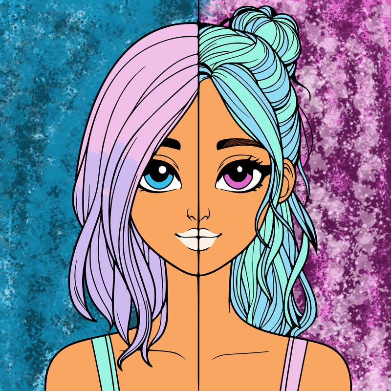 realistic girl split