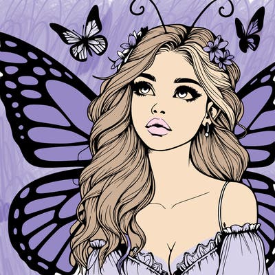butterfly fairy realistic girl