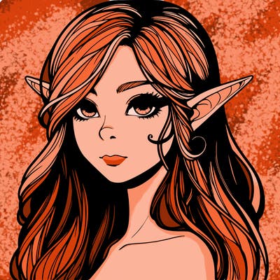 elf girl realistic dark fantasy