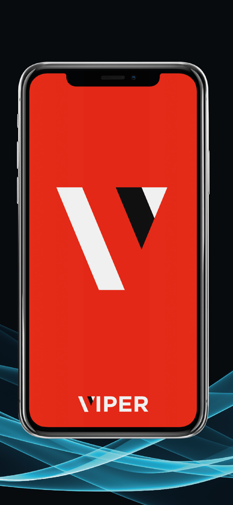 VIPer - Pantalla de bienvenida de la aplicación de despacho de emergencias VIPer que muestra su logotipo sobre un fondo rojo