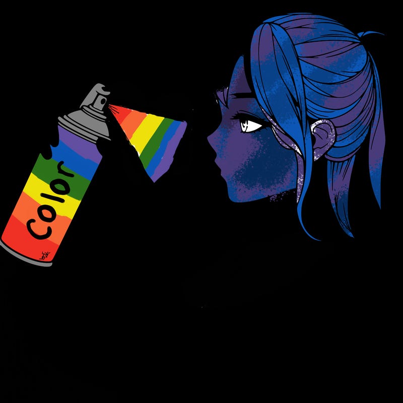 a realistic girl spray, painting