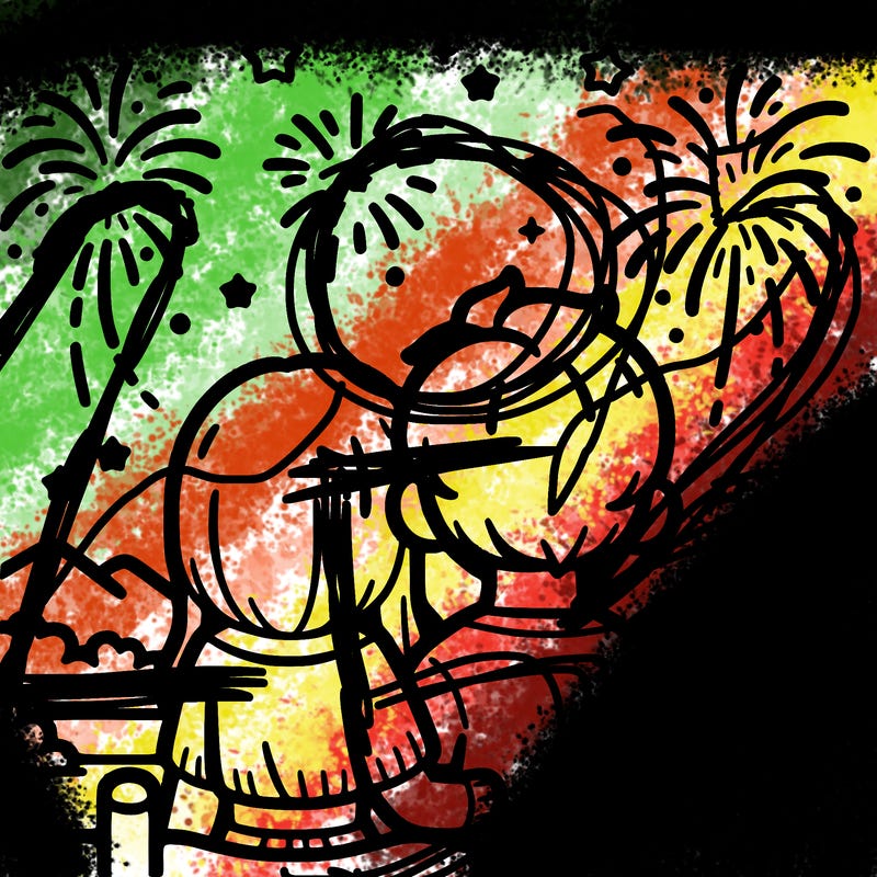 couple watching fireworks