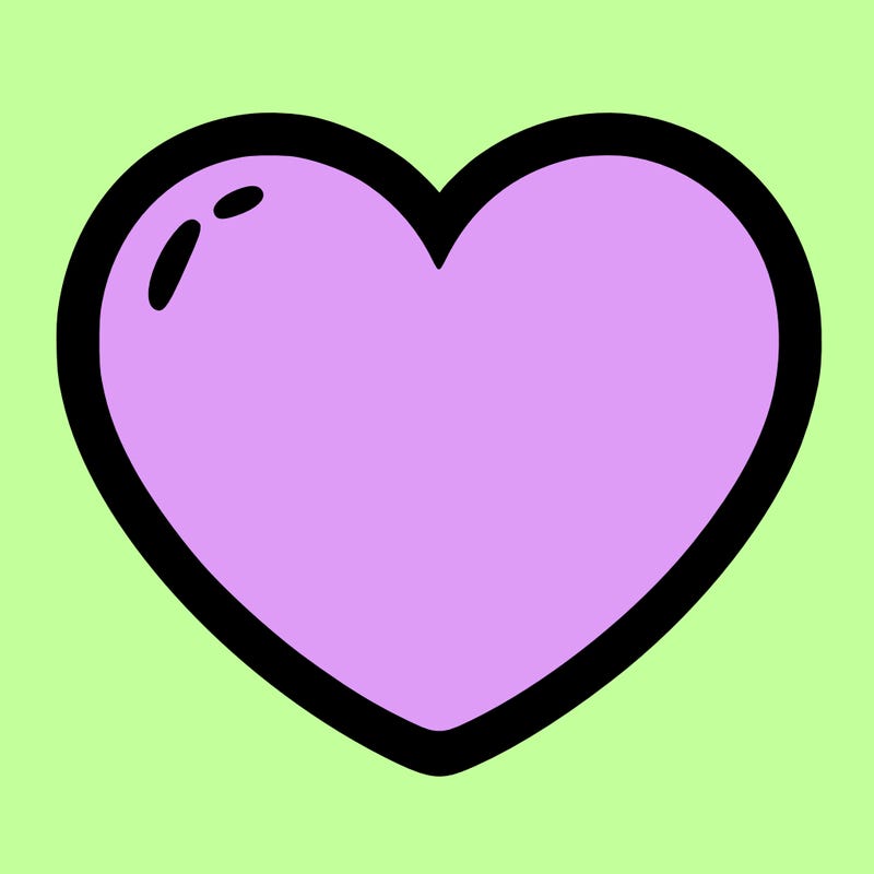 a blank heart