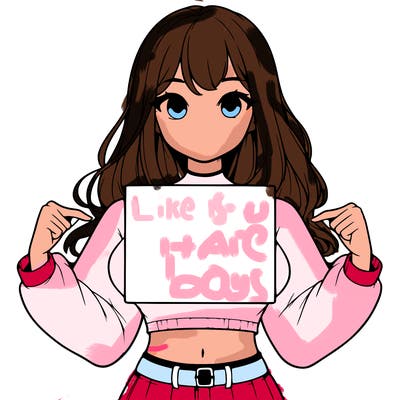 girl holding a blank sign in a long sleeve crop top