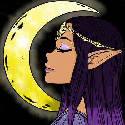 a realistic moon elf