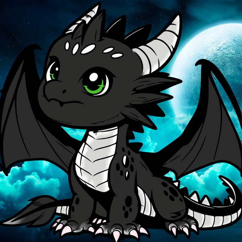 fierce baby night dragon