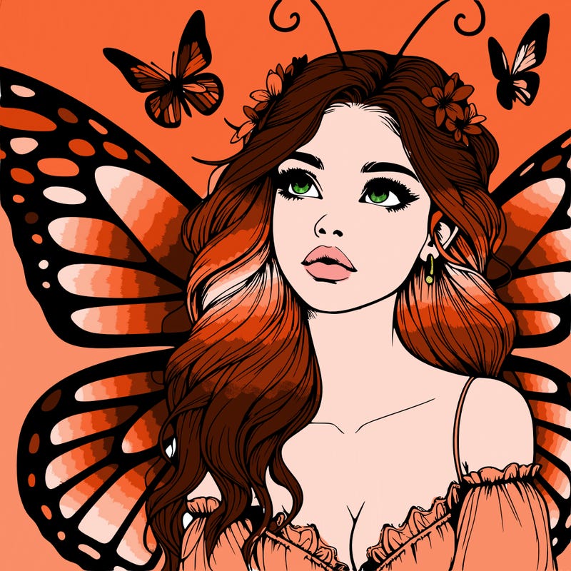 butterfly fairy realistic girl