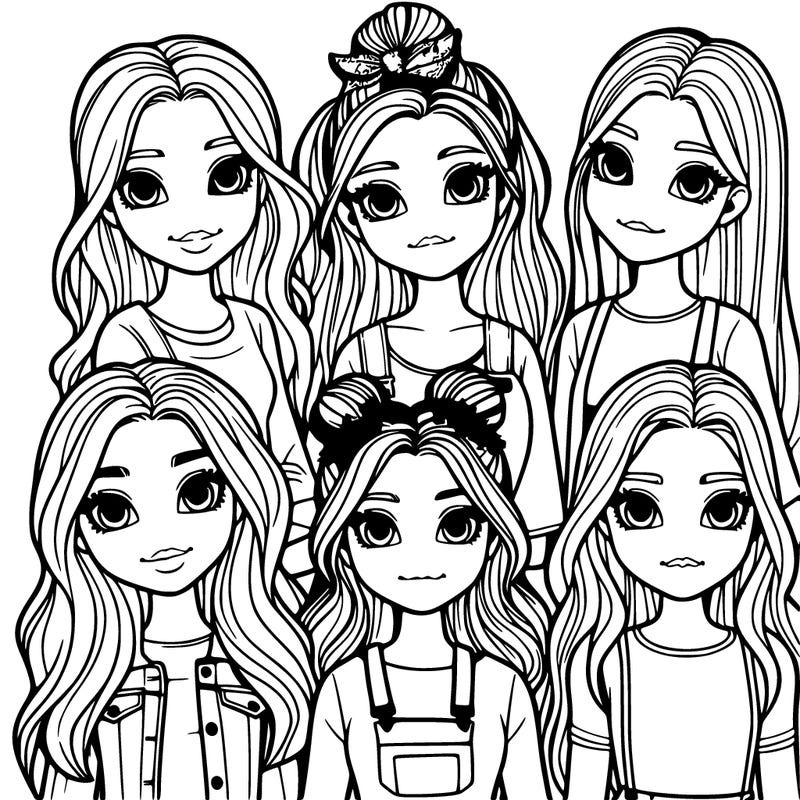 five girls that look like their best friends