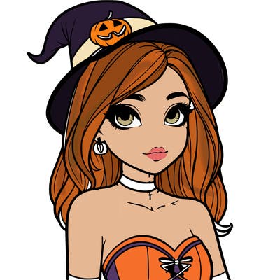 relistic girl in a halloween costume