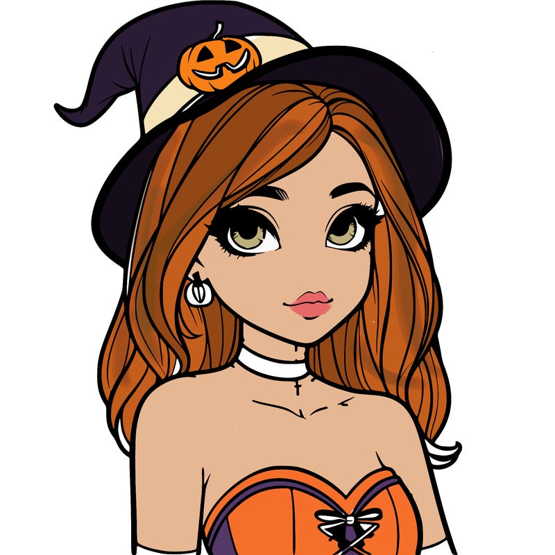 relistic girl in a halloween costume