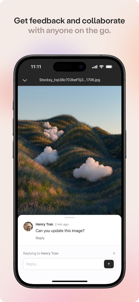 Playbook - Creative Storage - Playbook mobile app interface for getting feedback and collaborating on creative files on the go
