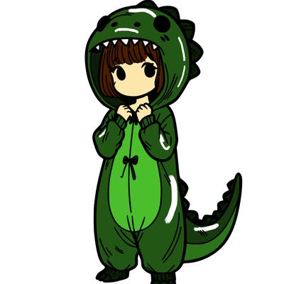dino onesies on girl