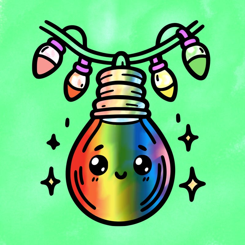 small bulb of a garland