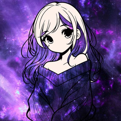 shy pretty girl wearing a sweater that is falling off one shoulder portrait