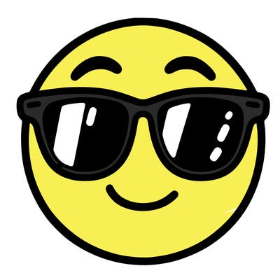 emoji with sunglasses