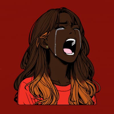 screaming realistic, girl