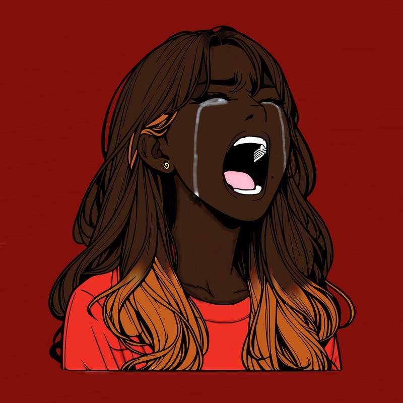 screaming realistic, girl