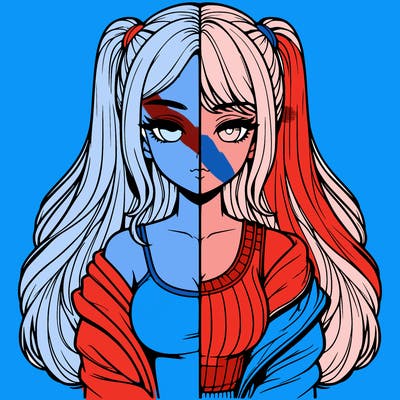 realistic girl split