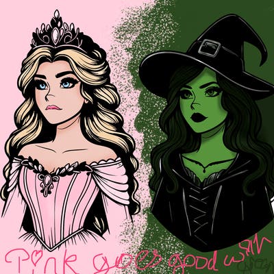 princess and witch realistic