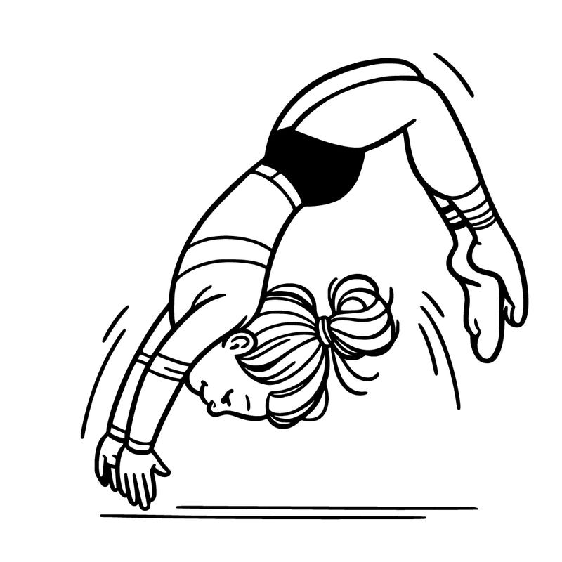 girl doing a back handspring