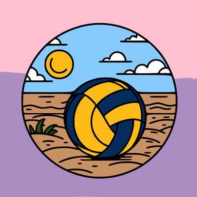 volleyball on a beach