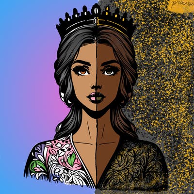 realistic beautiful queen