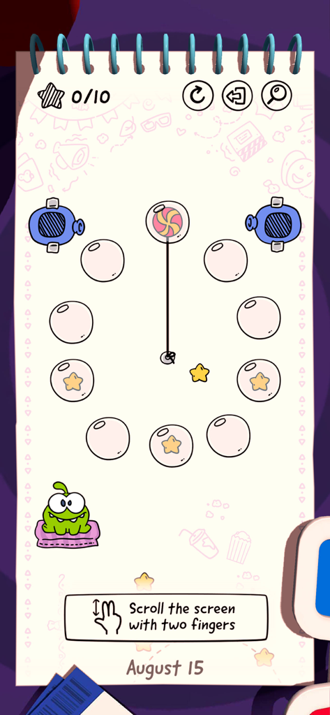 Cut the Rope Daily - Cut the Rope Daily physics puzzle level with Om Nom