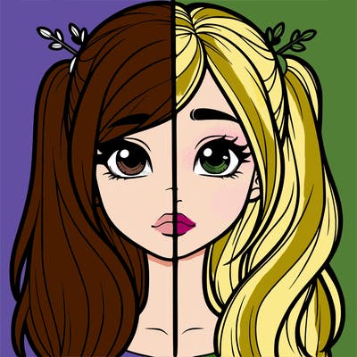 realistic girl split