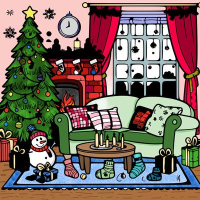christmas living room