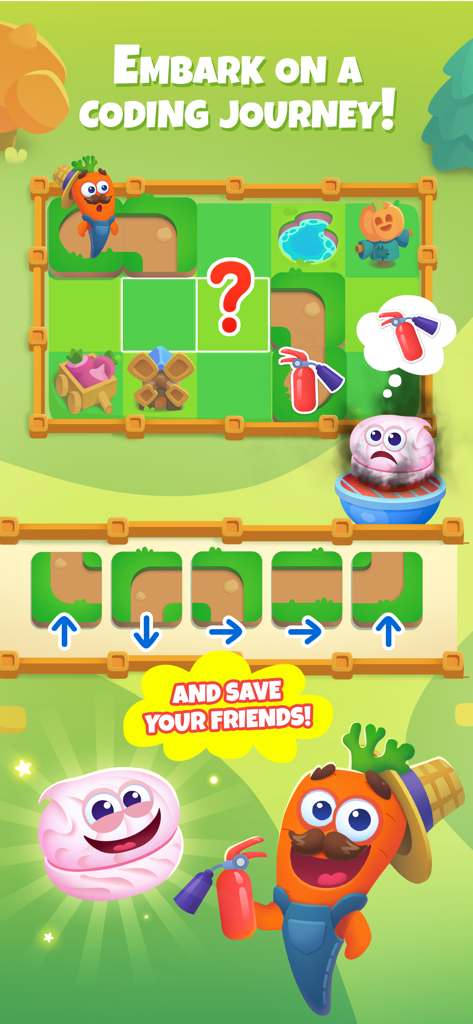 Kids Games! Learning 4 Toddler - Preschool coding journey game with logic puzzles and fun food characters