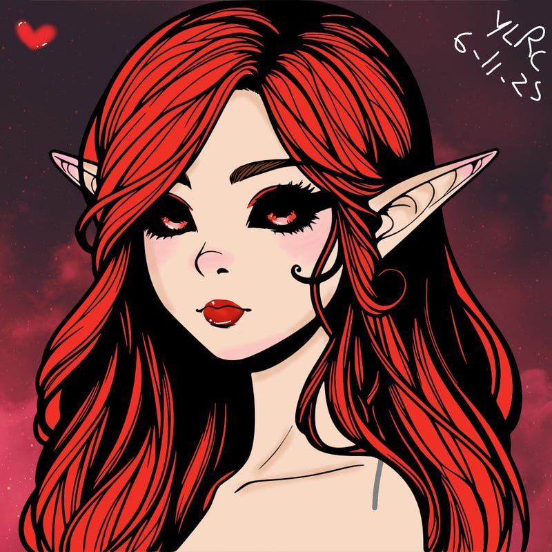 elf girl realistic dark fantasy