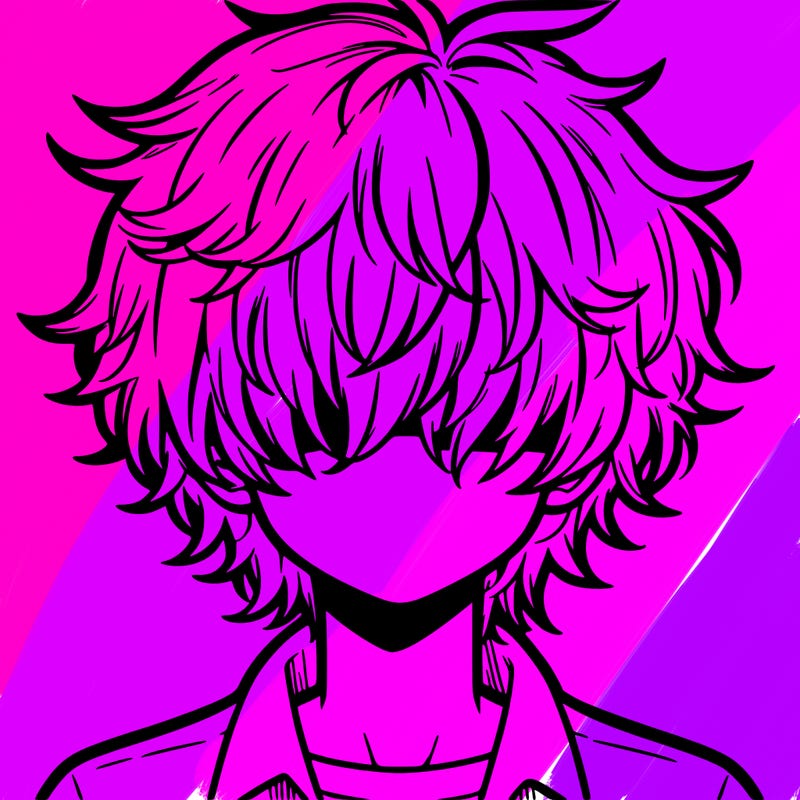 manga boy fluffy hair covering his eyes