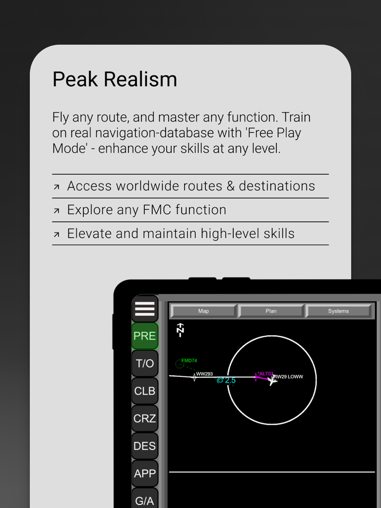 E-Jet Load 27 FMS Trainer PRO - E-Jet Load 27 FMS Trainer PRO interface showing realistic flight navigation display and flight phase controls