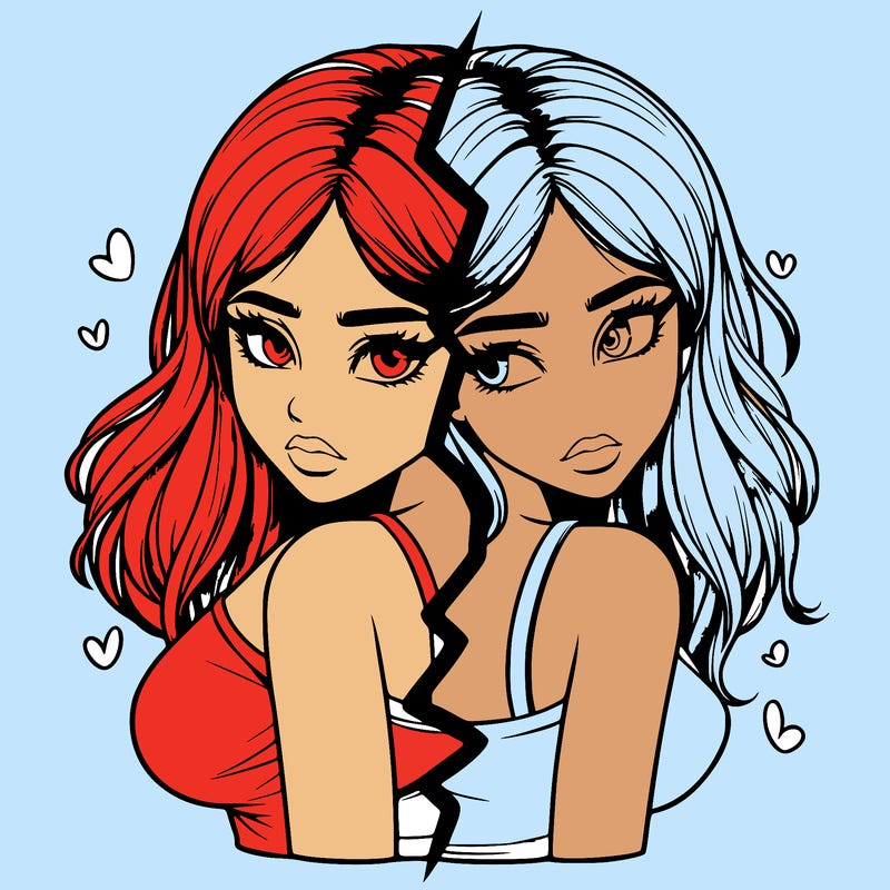 realistic girl split