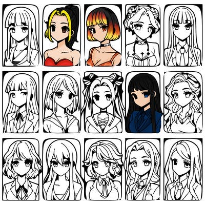 girls that look diffrent anime