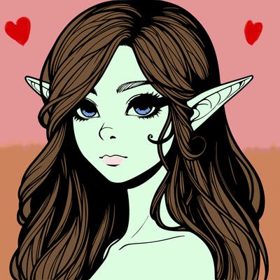 elf girl realistic dark fantasy