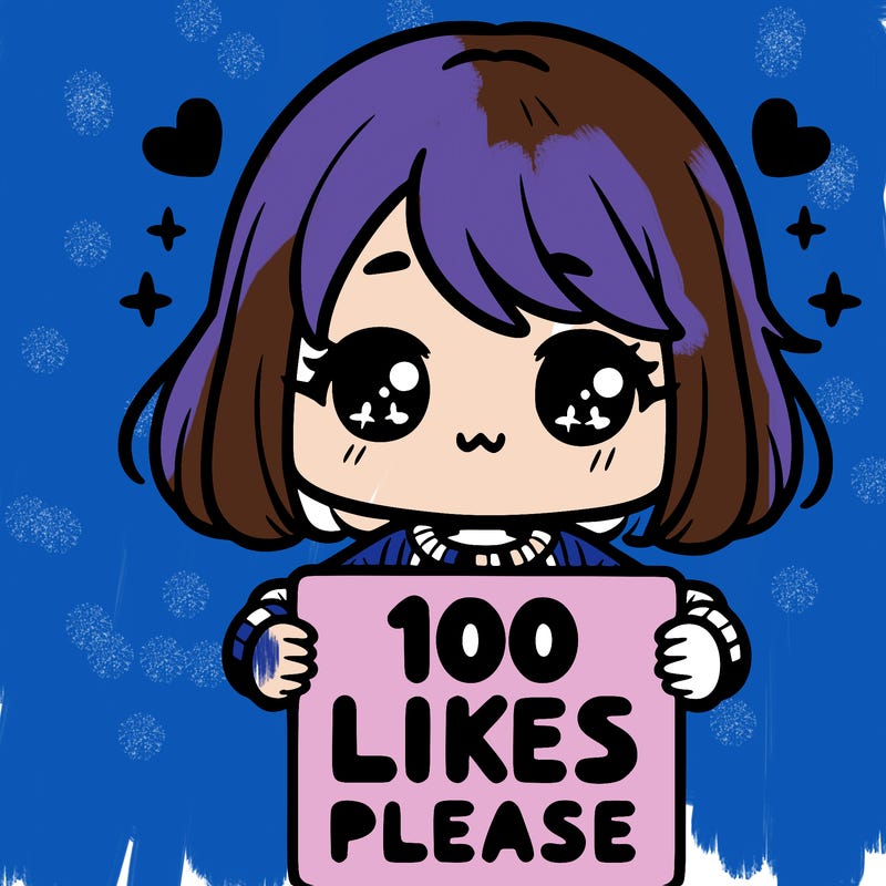 cute girl holding a sign saying 100 likes please