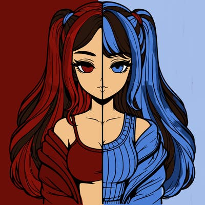 realistic girl split