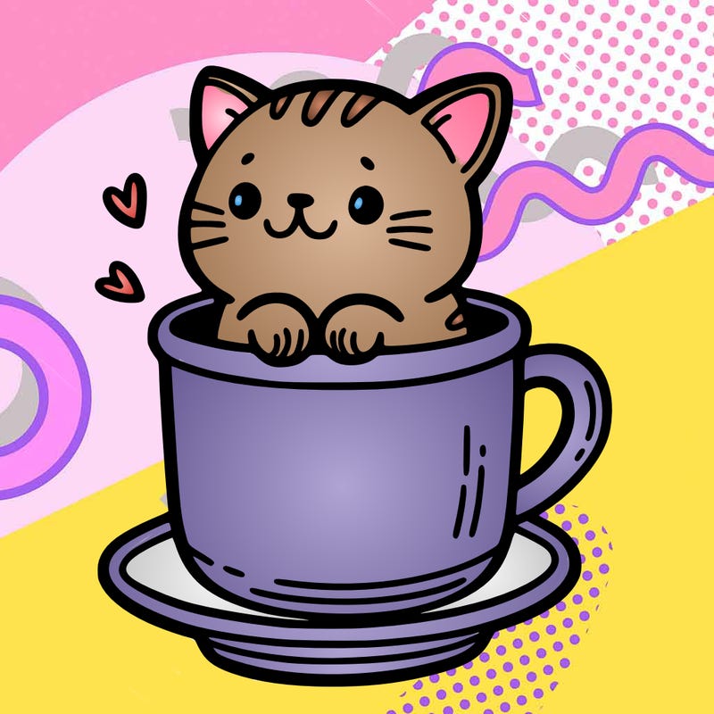 a  cat in a cup