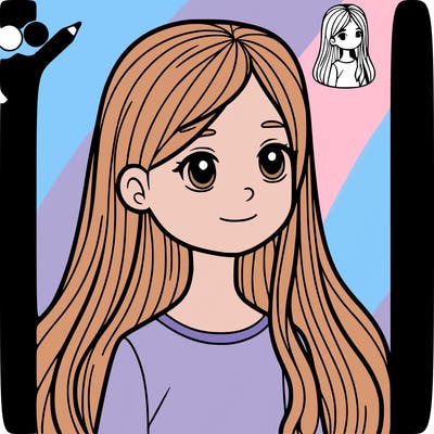 a 12 year old girl with long hair